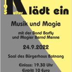 Kultur 70195 präsentiert: Musik(Barfly)  und Magie (Bernd Menne)