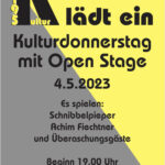 Kultur 70195 präsentiert: Kulturdonnerstag mit Open Stage