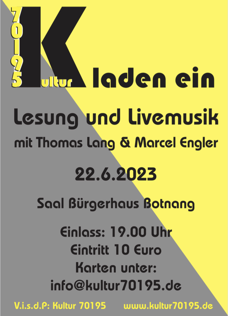 Kultur 70195 präsentiert: Lesung und Livemusik