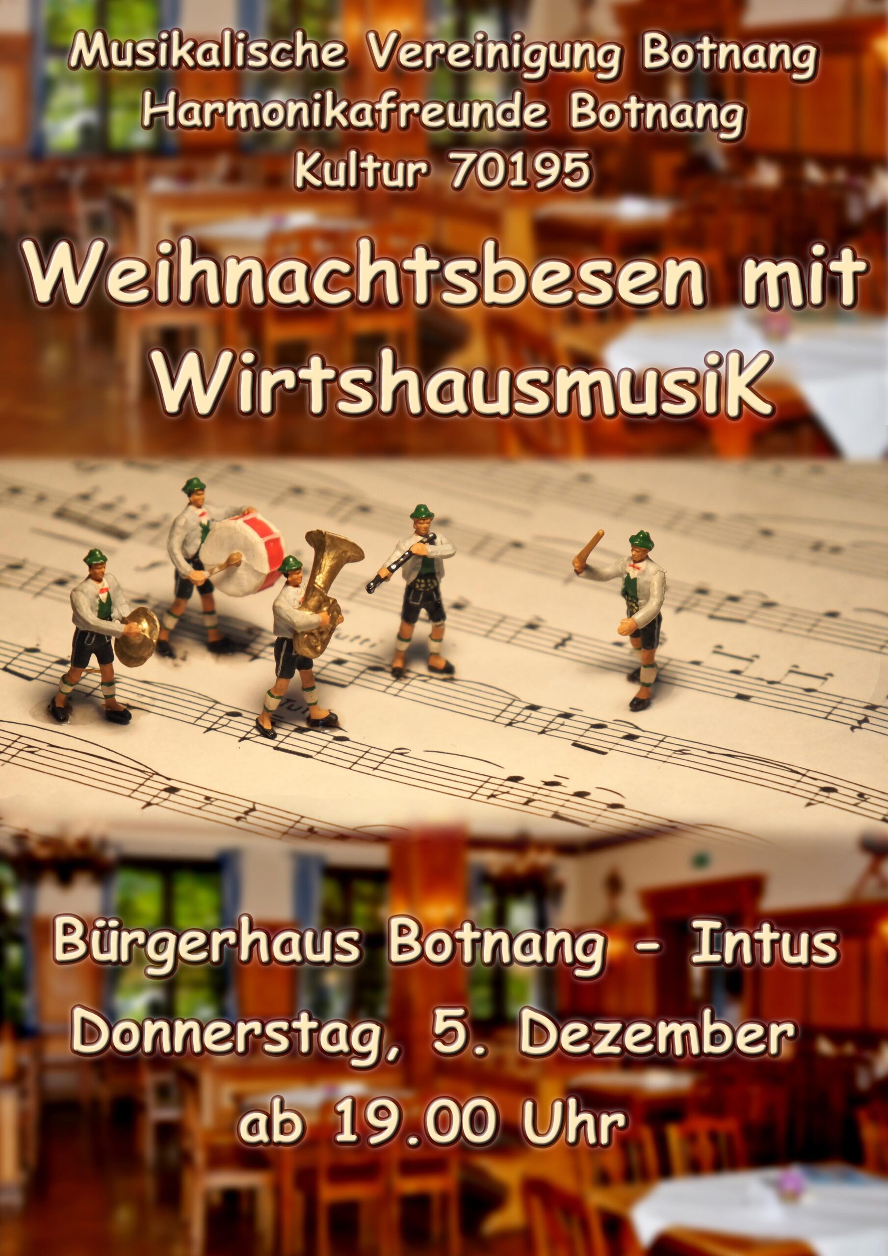 Weihnachtsbesen mit Wirtshausmusik